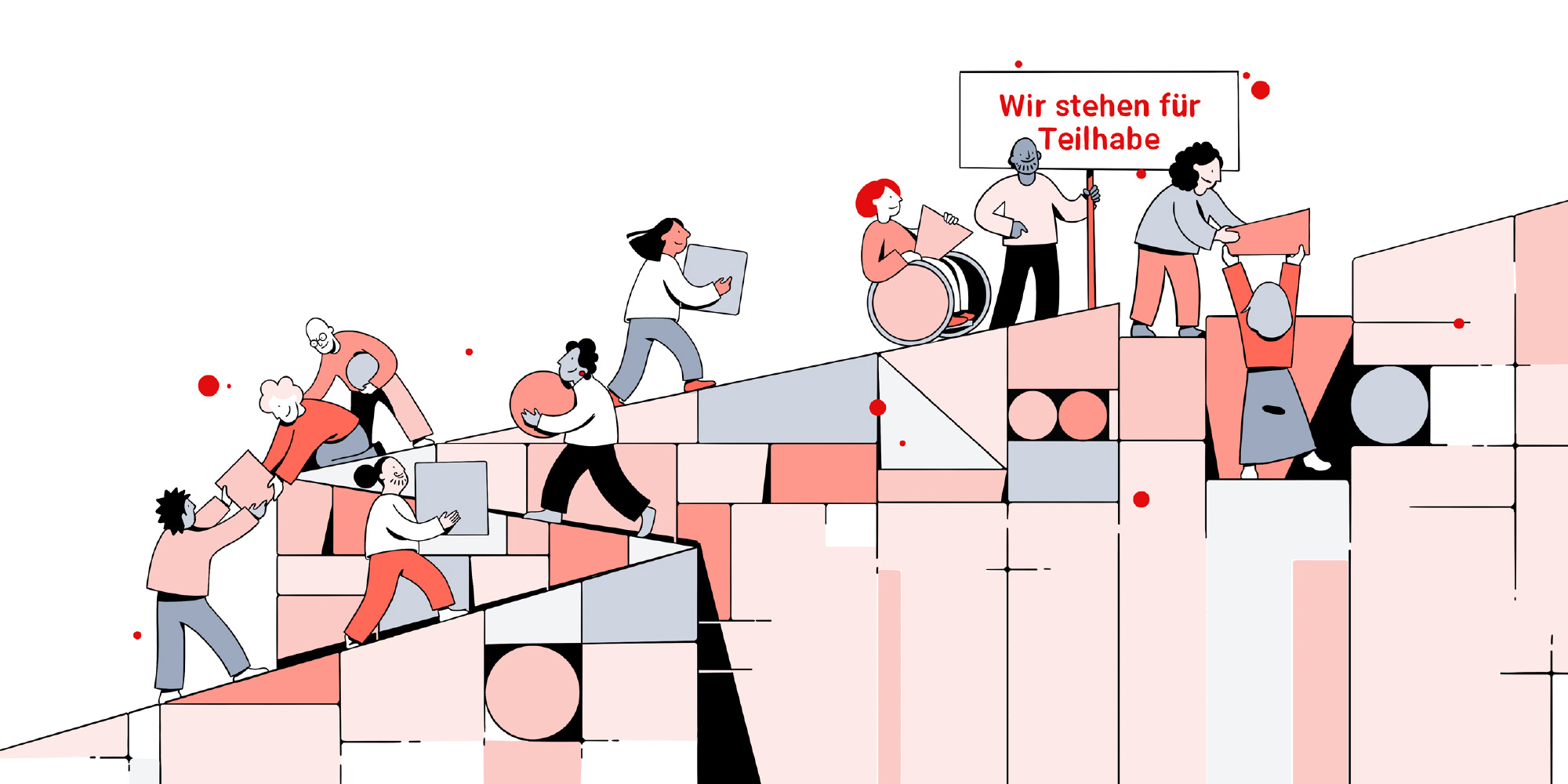 Illustration: Wir stehen für Teilhabe